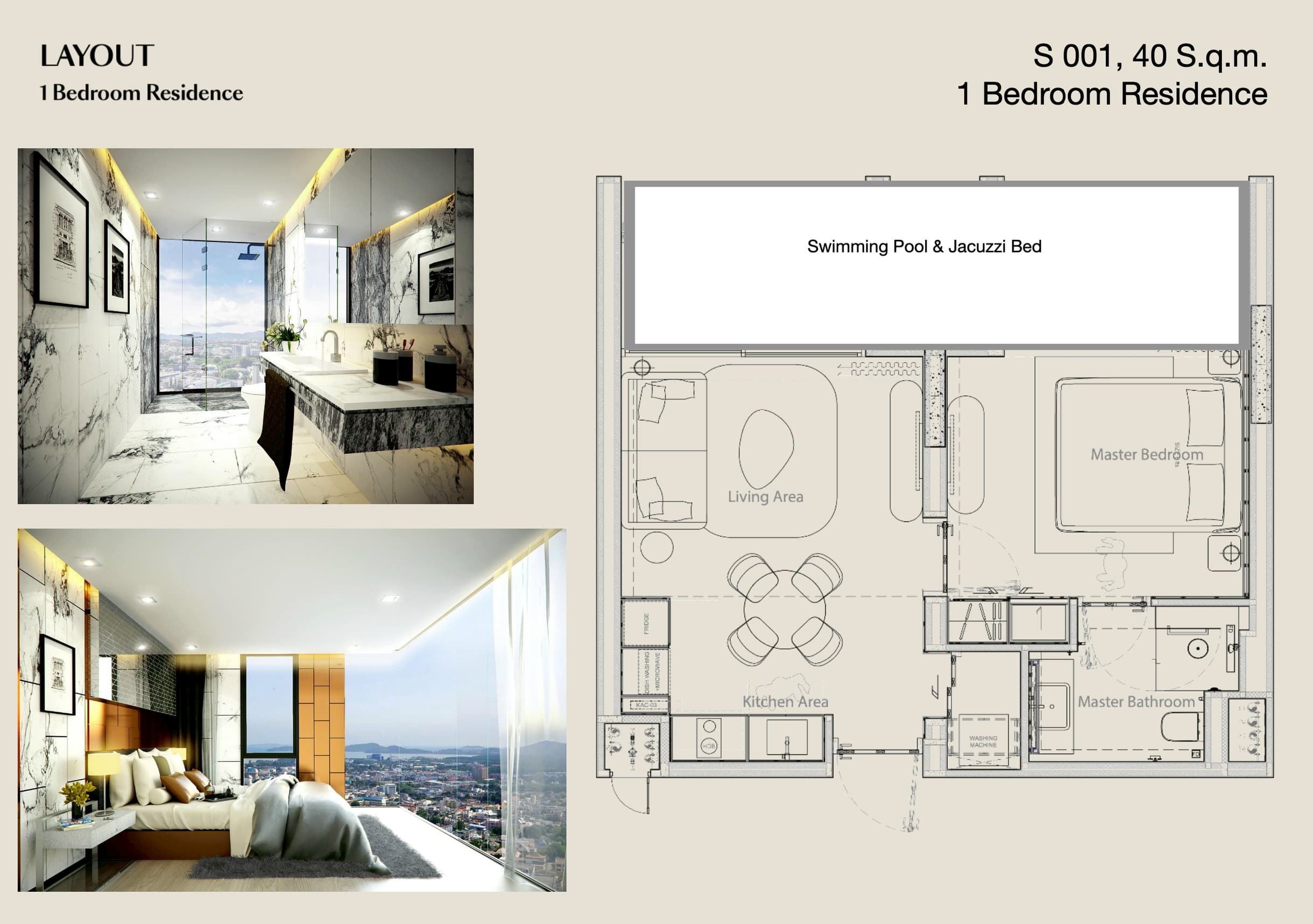 1 Bedroom Residence Layout